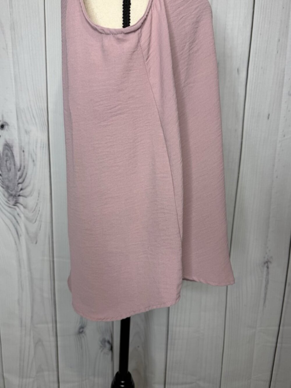 Cotton Bleu Pale Mauve Scoop Neck Tank Top Sleeveless Sz L Pocket - Picture 6 of 13